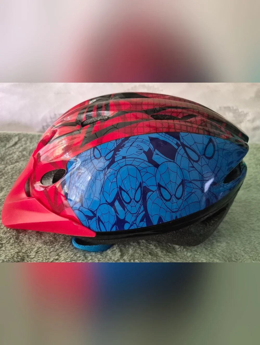 Spider-Man Kids Bike Helmet - Red & Blue